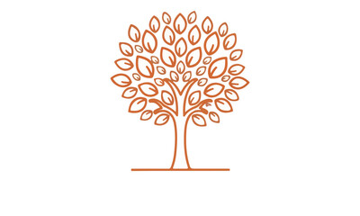 Obraz premium Minimalist Tree Line Art Logo with Heritage Text