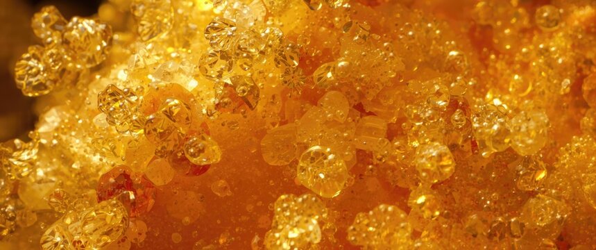 Crystallized ascorbic acid seen under optical microscope lens