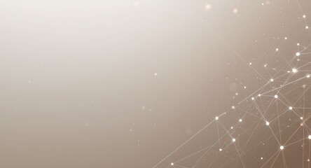 Fototapeta premium Abstract digital communication concept with lines and nodes on technological background