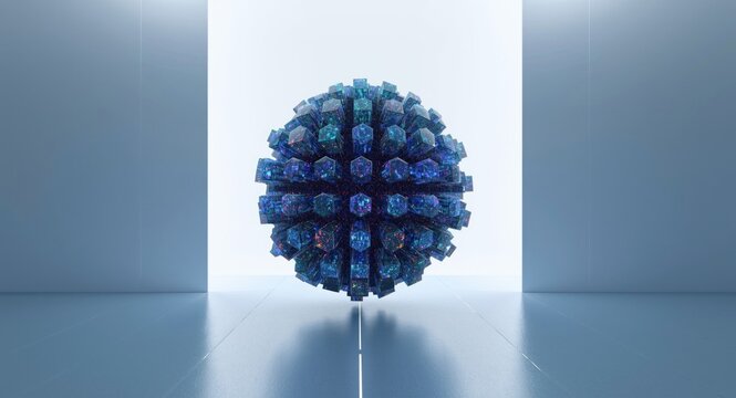 Distributed global database constructed from nanotech cubes within cyberspace domain