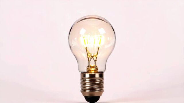 Glowing LED Light Bulb Isolated On White Background