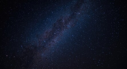 Obraz premium Clear view of the Milky Way with large and small galaxy formations