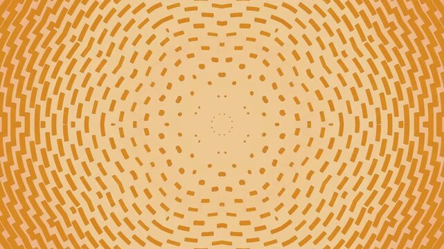 Abstract geometric pattern of orange lines forming a circular design.