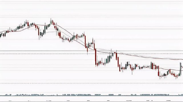 Financial candle chart. 
Description A stock market or financial candle chart displaying price fluctuations over time