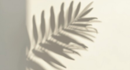 Eco friendly paper bag casting palm leaf shadow