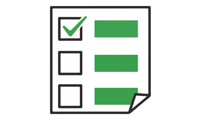 Checklist Document Icon with Green Check Mark