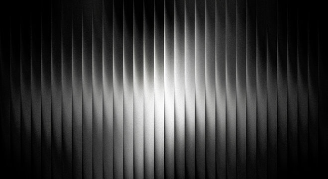 Dramatic black and white vertical light bars creating abstract gradient pattern with atmospheric lighting effect
