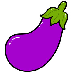 Eggplant Cartoon Vegetable Illustration