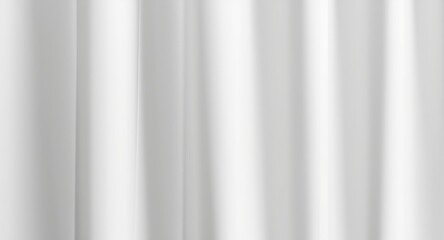 Obraz premium High quality front view of a white shower curtain in a bathroom setup