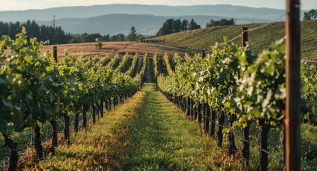 Fototapeta premium Economic Factors Influencing Vineyard Productivity