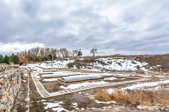 Alacahoyuk ruins in Corum. The oldest settlementof Chalcolithic age is at Alacahoyuk. It was very important centre of cult,art in the bronze and Hittite periods.