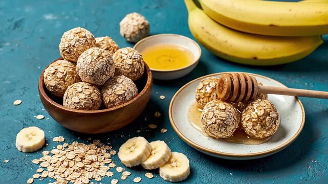 Oatmeal energy balls with honey. (1)