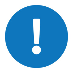 Blue Alert Circle with Exclamation Mark Icon &ndash; Information Warning Symbol for Notifications, System Alerts, Safety Messages and User Interface Indicators