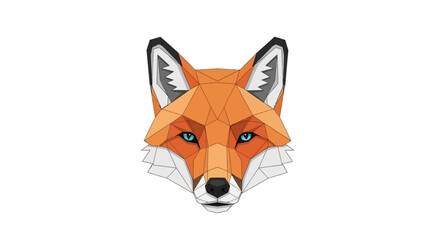 Fototapeta premium Illustration of a Red Fox Head.
