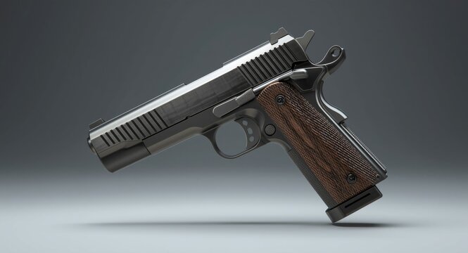 Render of a gun model fabricated by combining fused layer modeling with SLA polymerization