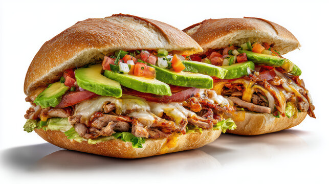 transparent mexican cemitas puebla-style sandwich food photography