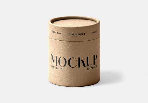 Isolated Paper Tube Mockup