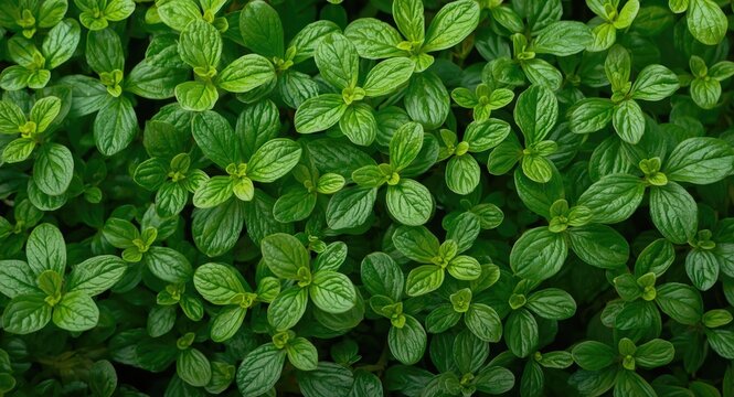 Detailed close up of garden cress leaves exhibiting brilliant green shades and diverse leaf shapes on white background