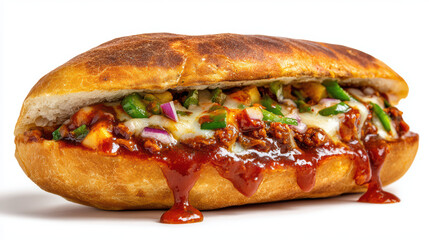 delicious mexican pambazo with potato filling