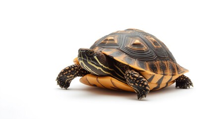 Obraz premium Coahuilan Box Turtle in isolation with uniform white background