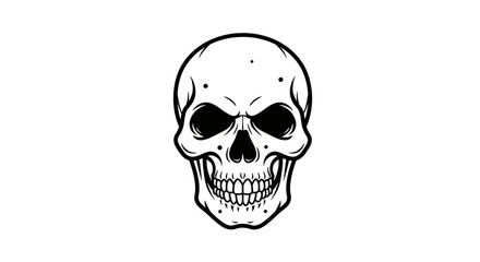 Obraz premium Classic Human Skull Icon Design Element