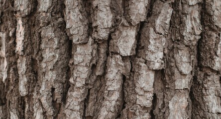 Obraz premium Detailed weathered bark on tree trunk close up showing natural textured surface