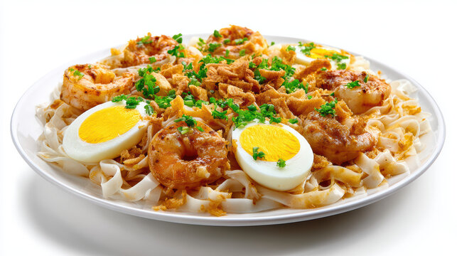 delicious filipino palabok rice noodles with shrimp