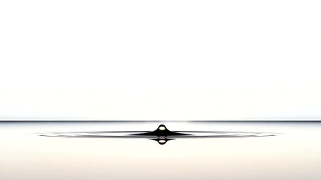 Water droplet creating splash in serene background