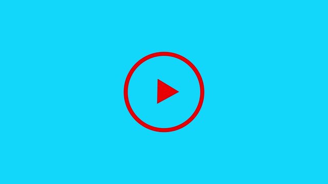  Play and pause icon animation, Animated play and pause button, 4K video.