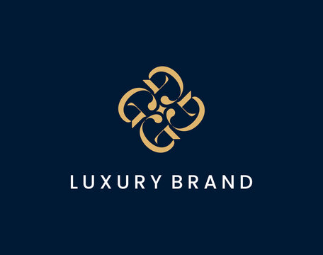 elegant letter g golden monogram ornate abstract luxury brand logo