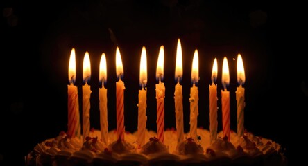 Birthday candles that light up joyful celebrations