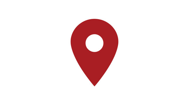 Red Location Map Pointer Icon Symbol.