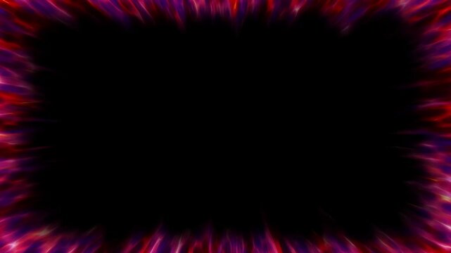 危機感をイメージした黒地に赤紫の不気味なアニメーション