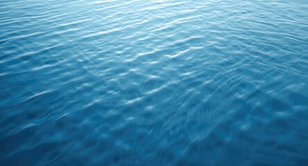 Obraz premium Calm blue river wave pattern with copy space for text or artwork