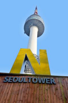 SEOUL, SOUTH KOREA: N tower or YTN Seoul Tower and commonly known as the Namsan or Seoul Tower, is a communication and observation tower located on Namsan Mountain 