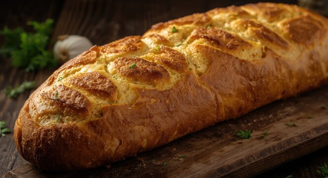 Brazilian garlic bread with crispy crust for summer barbecue