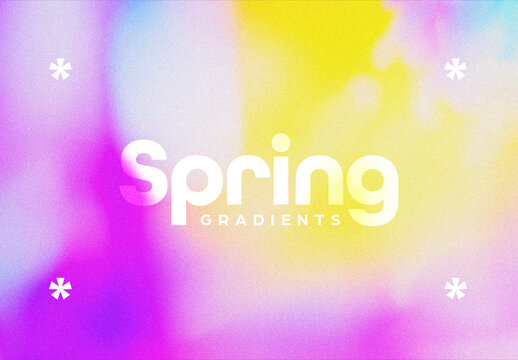 Spring Bloom Abstract Gradient Background Set