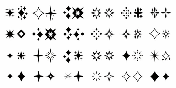 Collection of atomic era inspired mid century modern starburst designs