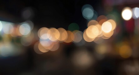 Blurred bokeh light abstract background inspired by nighttime market colors