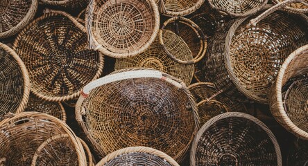 assorted baskets in multiple shapes and sizes grouped together