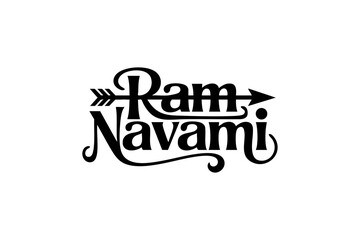 Fototapeta premium Creative Ram Navami Typography Vector