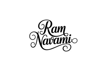 Obraz premium Creative Ram Navami Typography Vector
