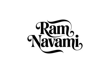Fototapeta premium Creative Ram Navami Typography Vector