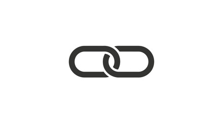 Obraz premium Two Interconnected Black Chain Links.