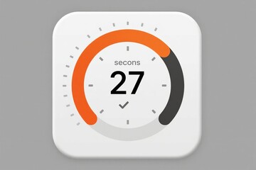 Digital timer display showing 27 seconds