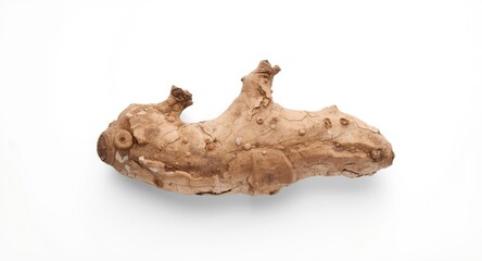 Fototapeta premium Ashwagandha root displayed on a clean white background herbal remedy concept
