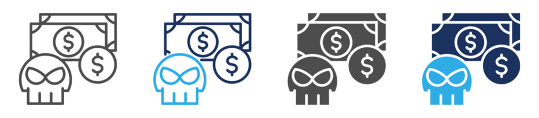 hacker cash money icon set multi concept © jumiatiniqi