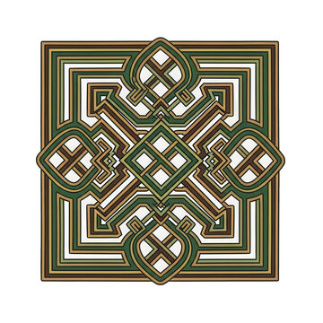Celtic knot pattern background, geometric design for wallpaper and textiles