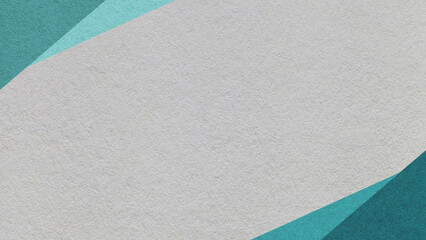 Light gray paper texture background with emerald, teal geometric corners gradient, copy space for banner presentation © nikol85