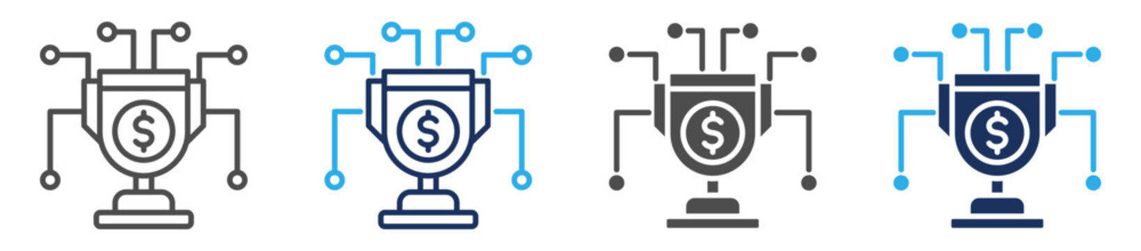 reward system icon set multi concept